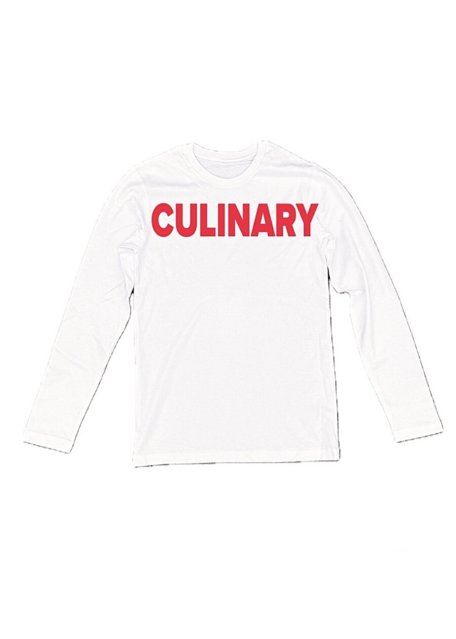 CULINARY WHITE LONGSLEEVE T-SHIRT