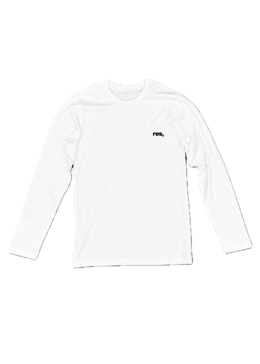 RES, LONGSLEEVE WHITE T-SHIRT